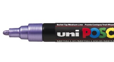 Uniball Marcador Posca Pc-5m No Permanente Punta Forma De Bala 1,8 - 2,5 Mm Violeta Metálico