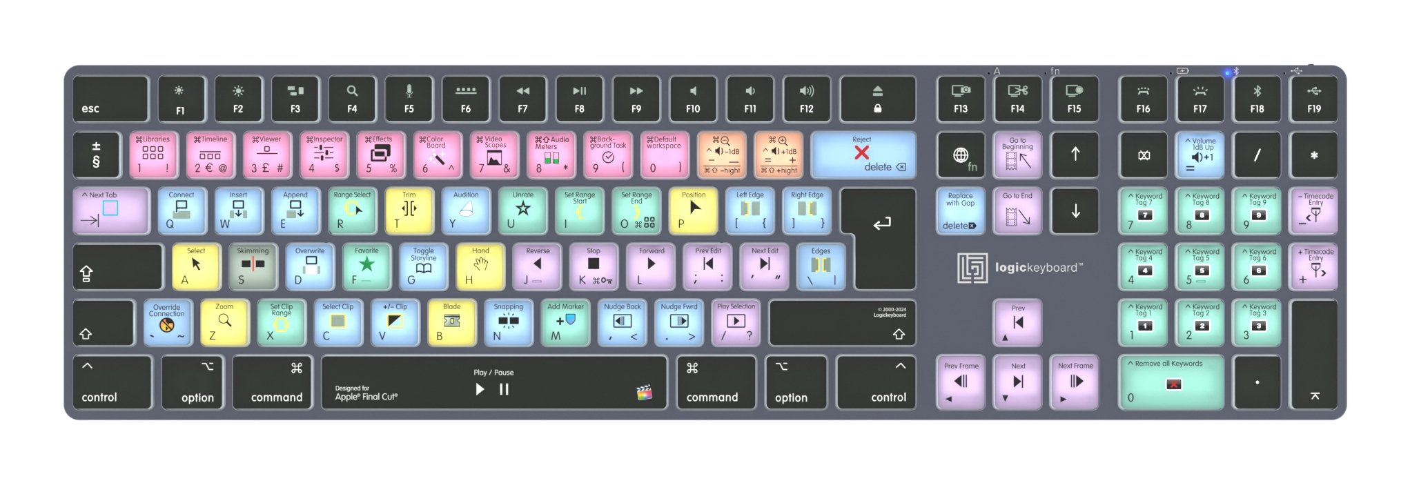 EAN 5707795022389 - Logickeyboard LKB-FCPX10-TM teclado Oficina Bluetooth QWERTY Francés Gris, Titanio imagen 1