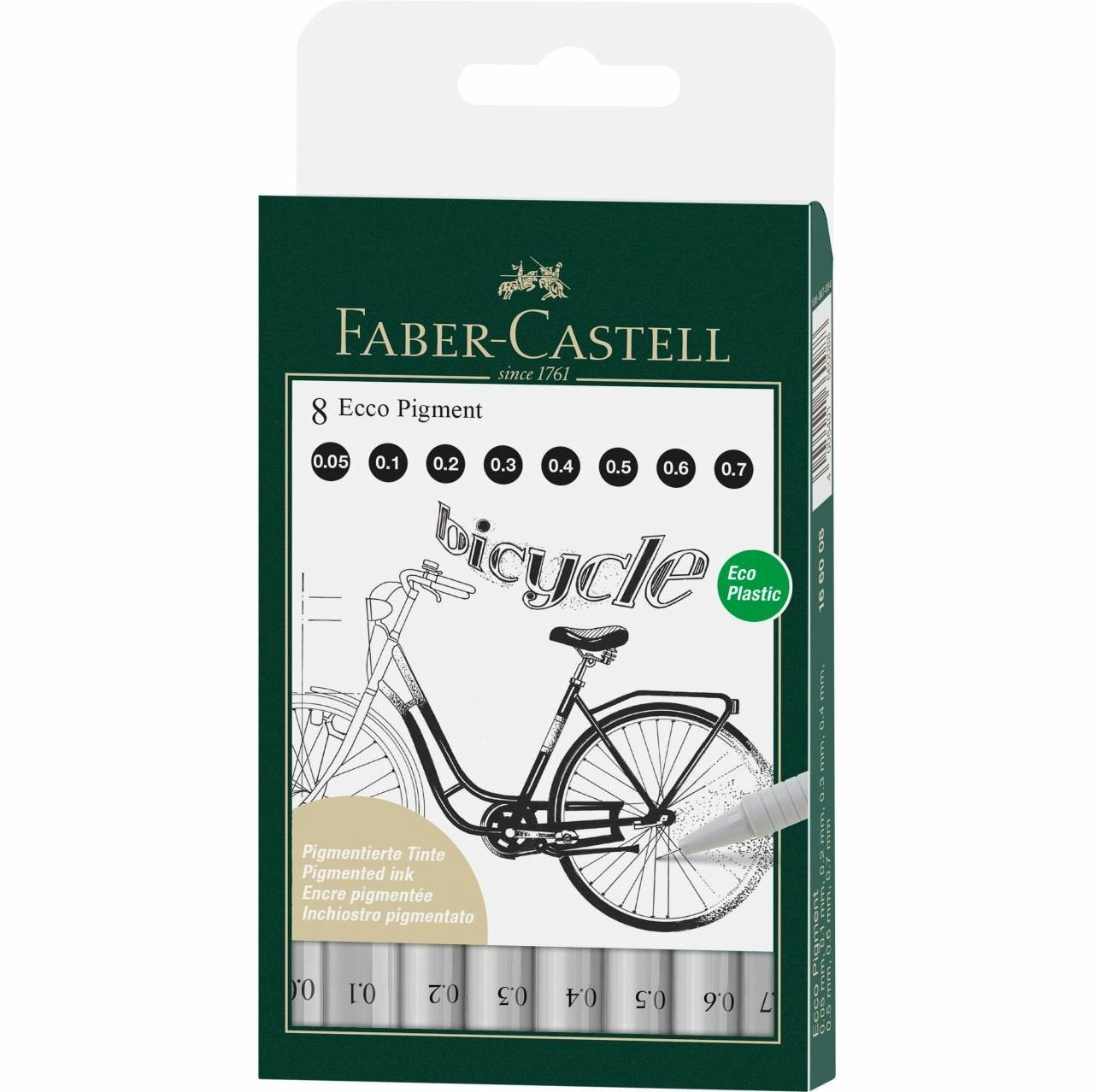 EAN 4005401660088 - Faber-Castell 166008 rotulador de punta fina Negro 8 pieza(s) imagen 1