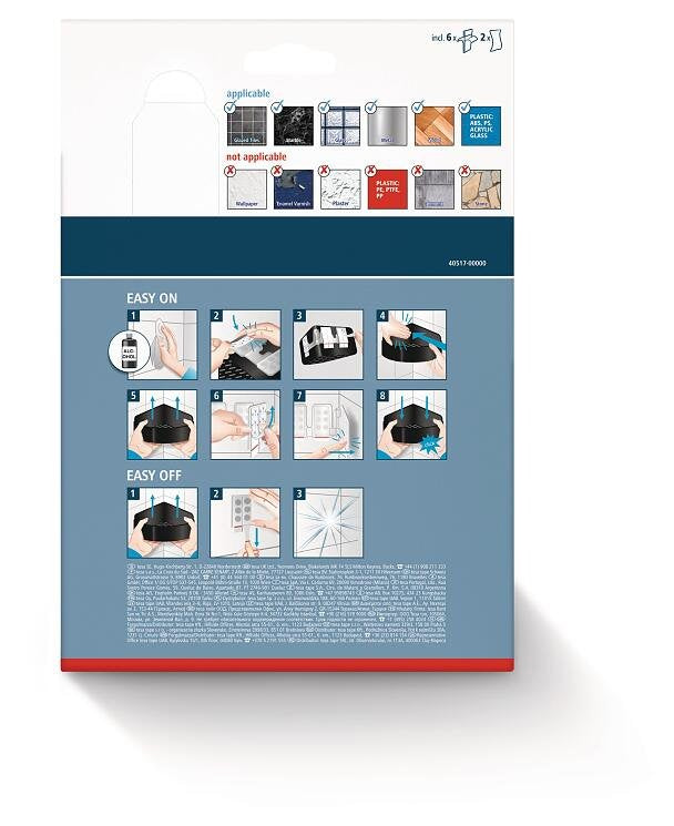 Tesa Lavaa Plástico Montado En Pared Cesta De Ducha