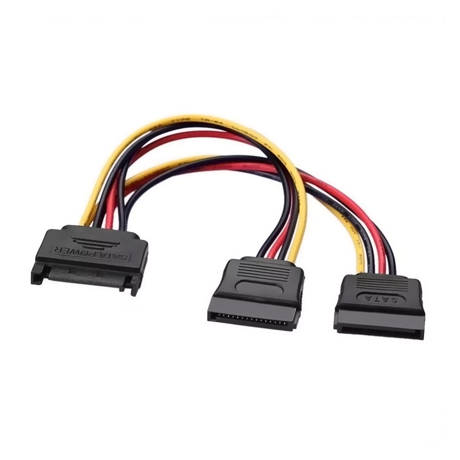 Aisens Cable Sata Alimentacion - Sata/M-2xsata/H - 20cm - Negro
