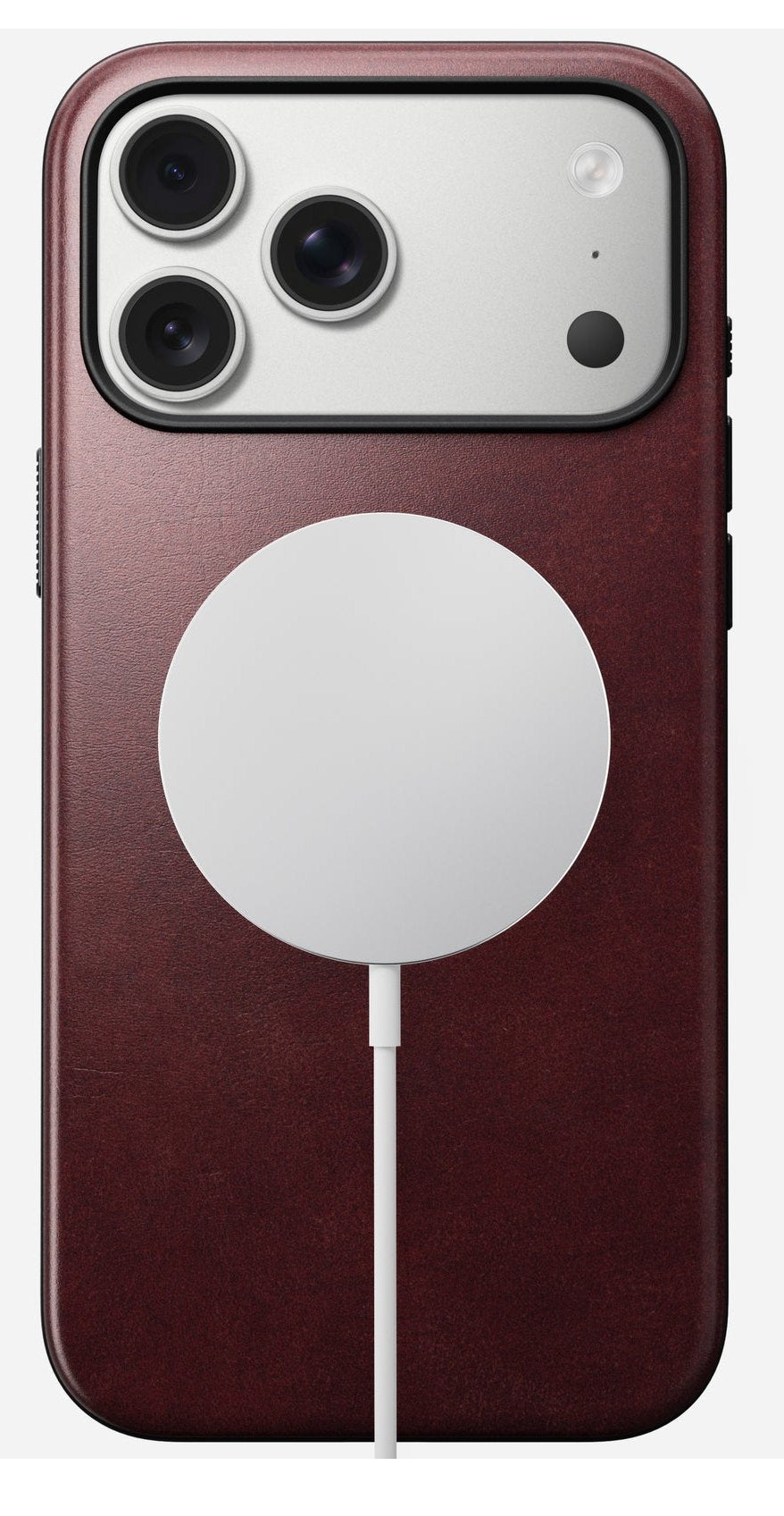 Nomad Modern Leather Case Iphone 17 Pro Max Burgundy Horween