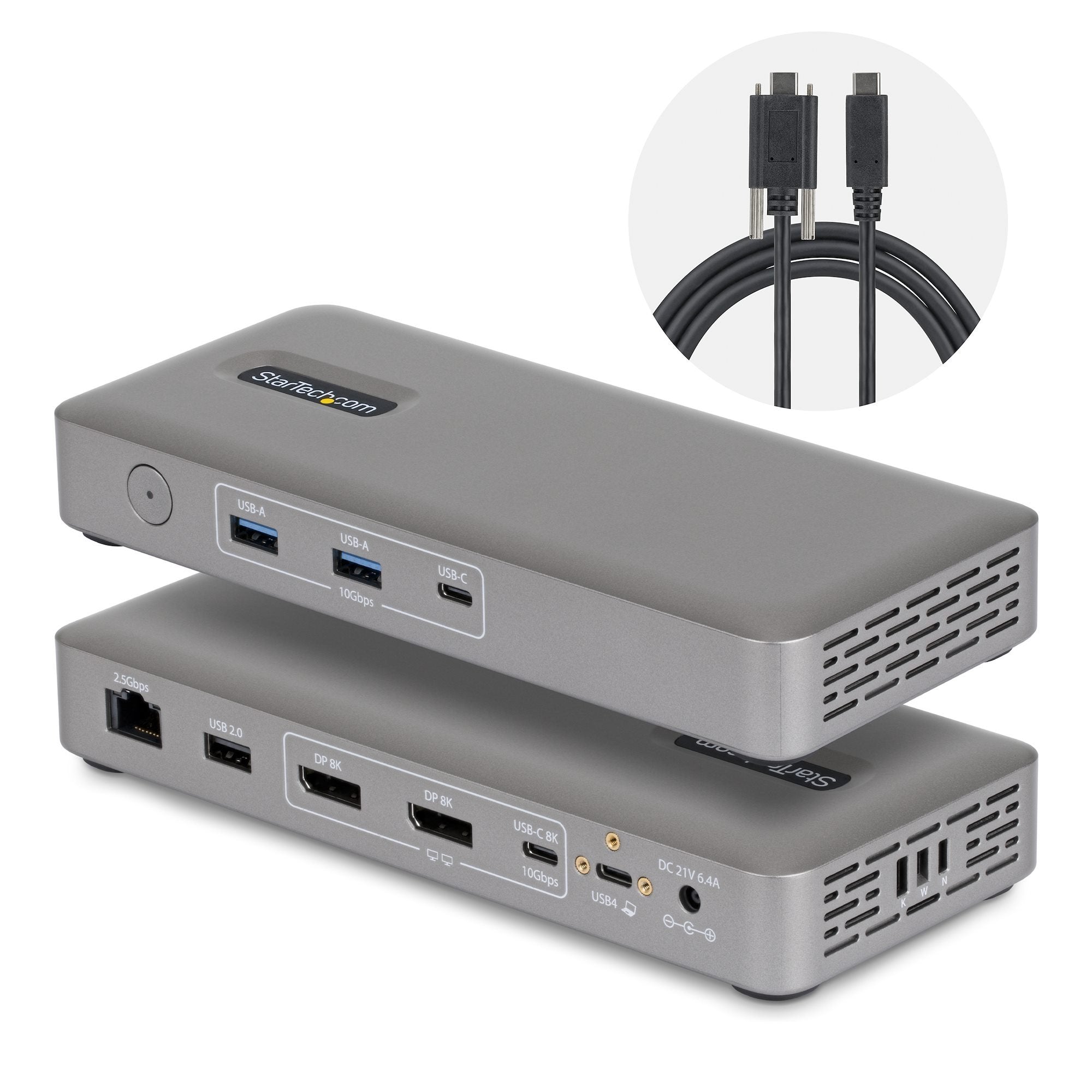 EAN 0065030921930 - StarTech.com 208UE-USB4-DOCK base para portátil y replicador de puertos Alámbrico Gris imagen 1