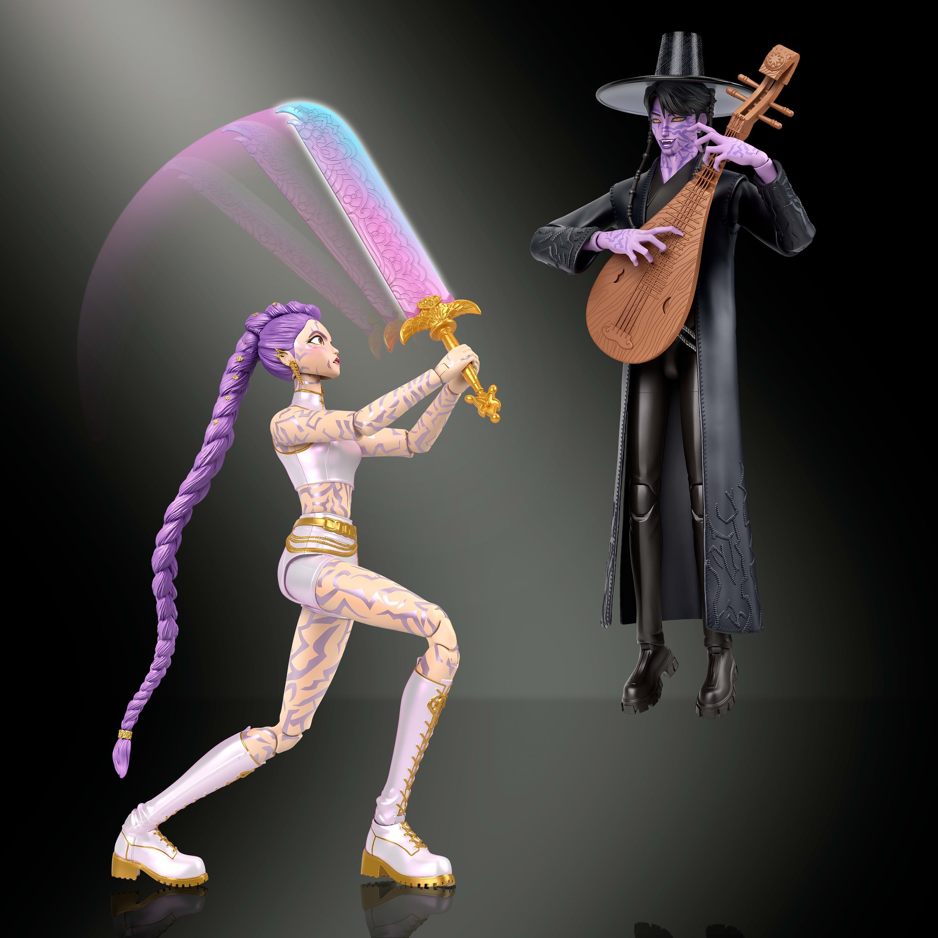Blister 2 Figuras Rumi Y Jinu Kpop Demon Hunters 15cm