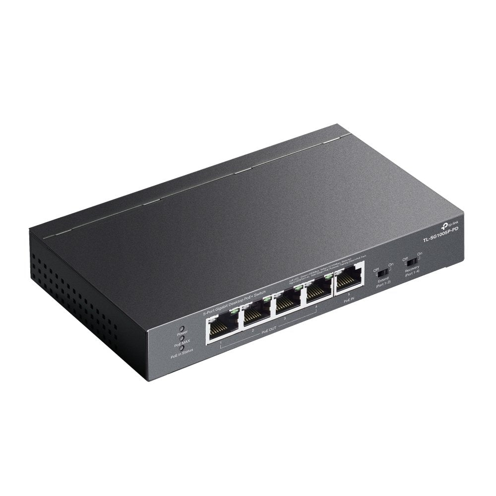 EAN 4895252501117 - TP-Link TL-SG1005P-PD switch Gigabit Ethernet (10/100/1000) Energía sobre Ethernet (PoE) Negro imagen 4