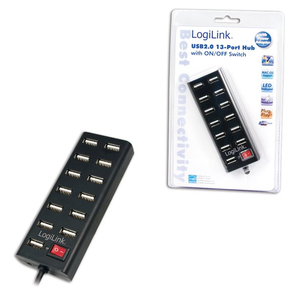 EAN 4052792006902 - LogiLink UA0126 hub de interfaz 480 Mbit/s Negro imagen 2