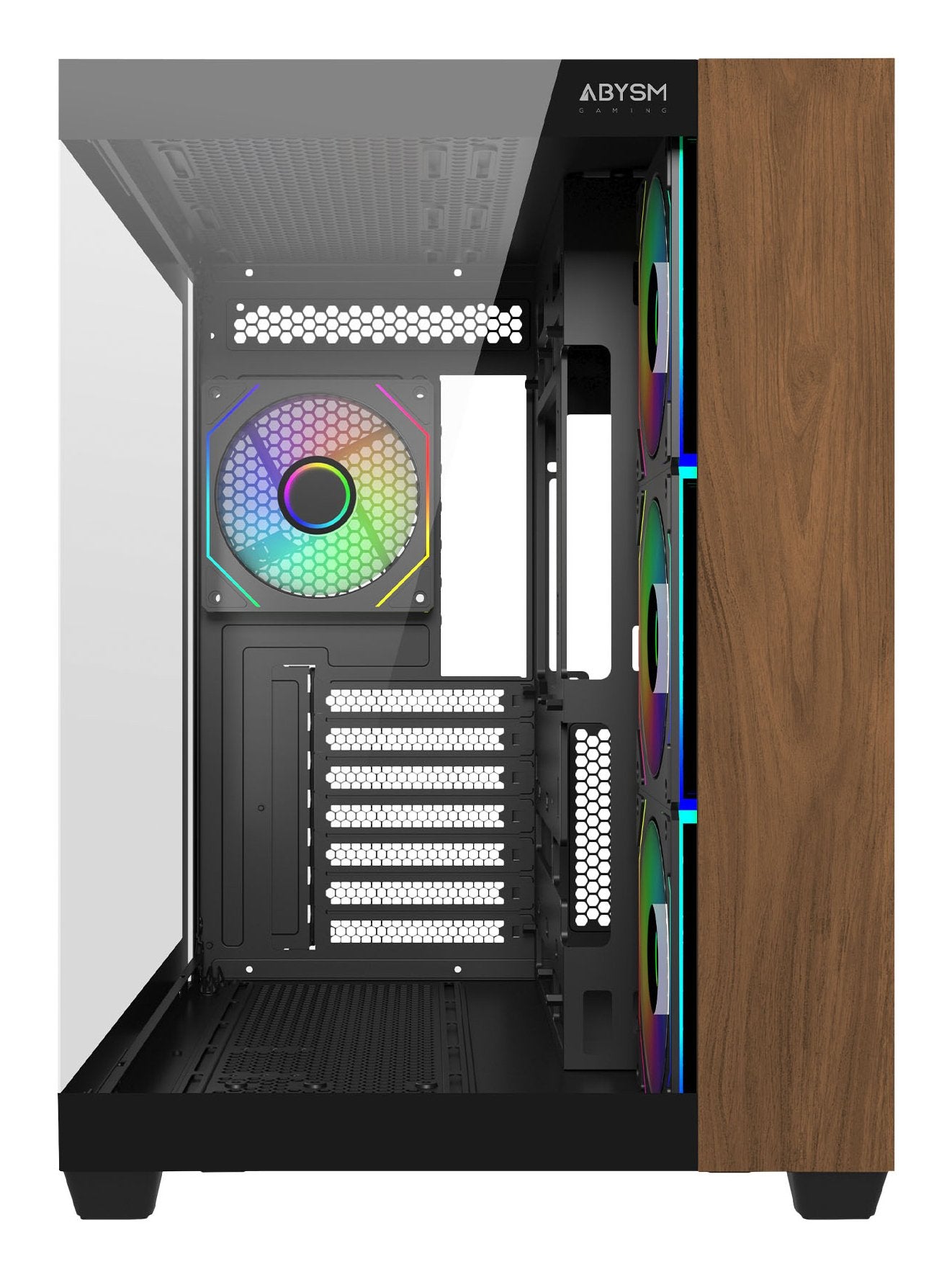 Caja Pc Abysm Danube Sava Nature 285b Black Argb Torre Atx, Itx, Micro Atx - Lateral Y Frontal Cristal Templado - 3.5" Y