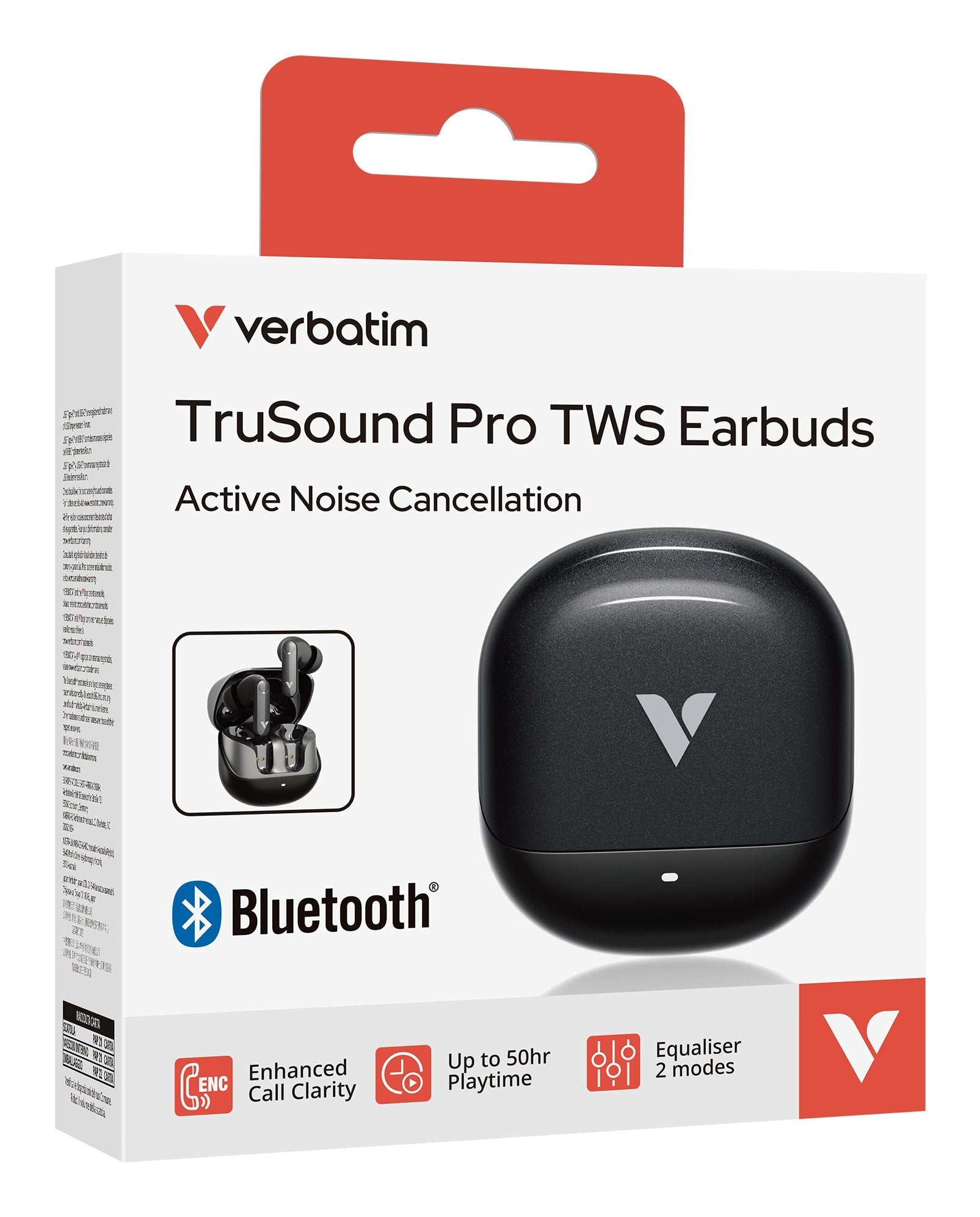 Verbatim Trusound Pro Earbuds Negro