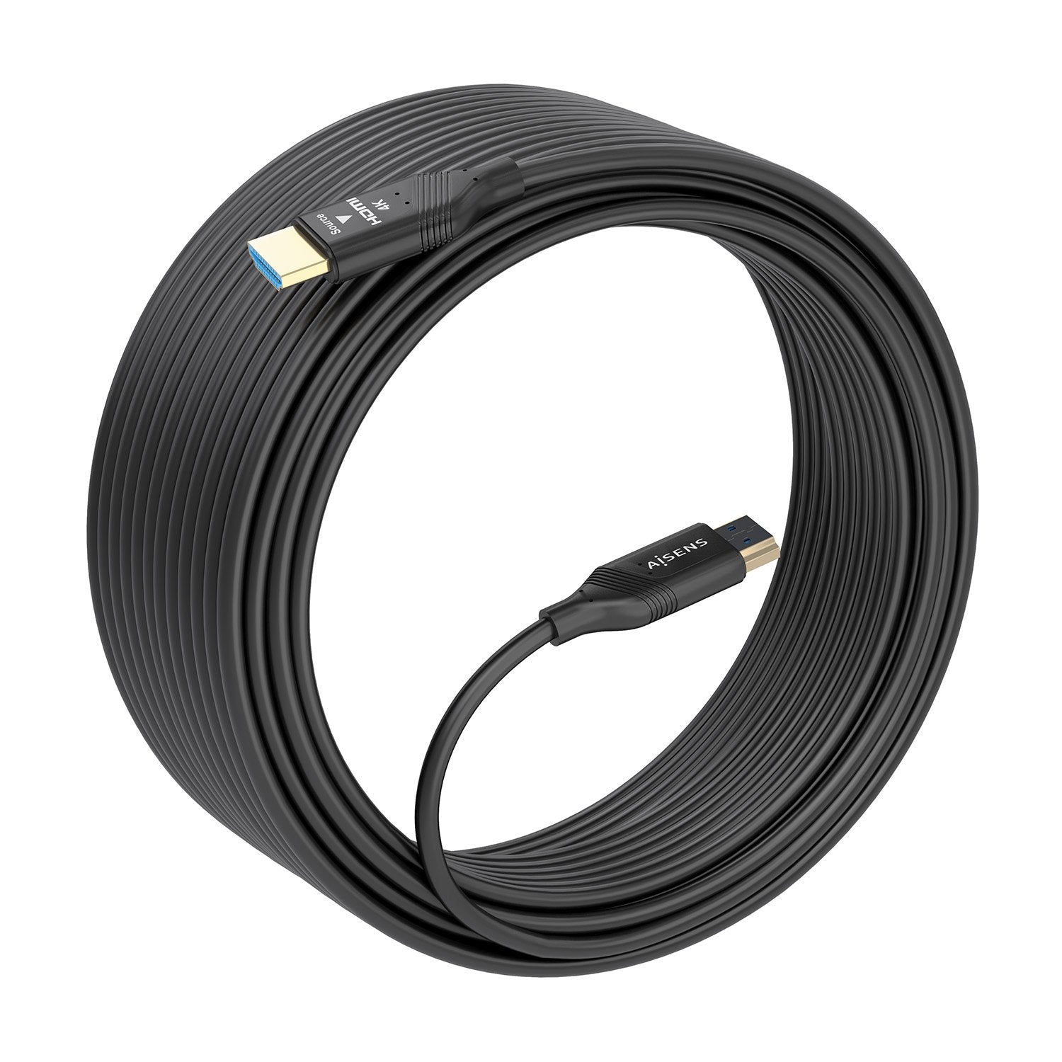 Cable Aisens Hdmi V2.0 Aoc Premium Alta Velocidad Hec 4k 60hz 18gbps, A/M-A/M, Negro, 25m