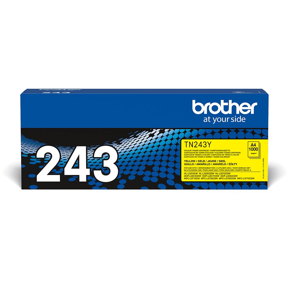 EAN 4977766787475 - Brother TN-243Y cartucho de tóner 1 pieza(s) Original Amarillo imagen 1