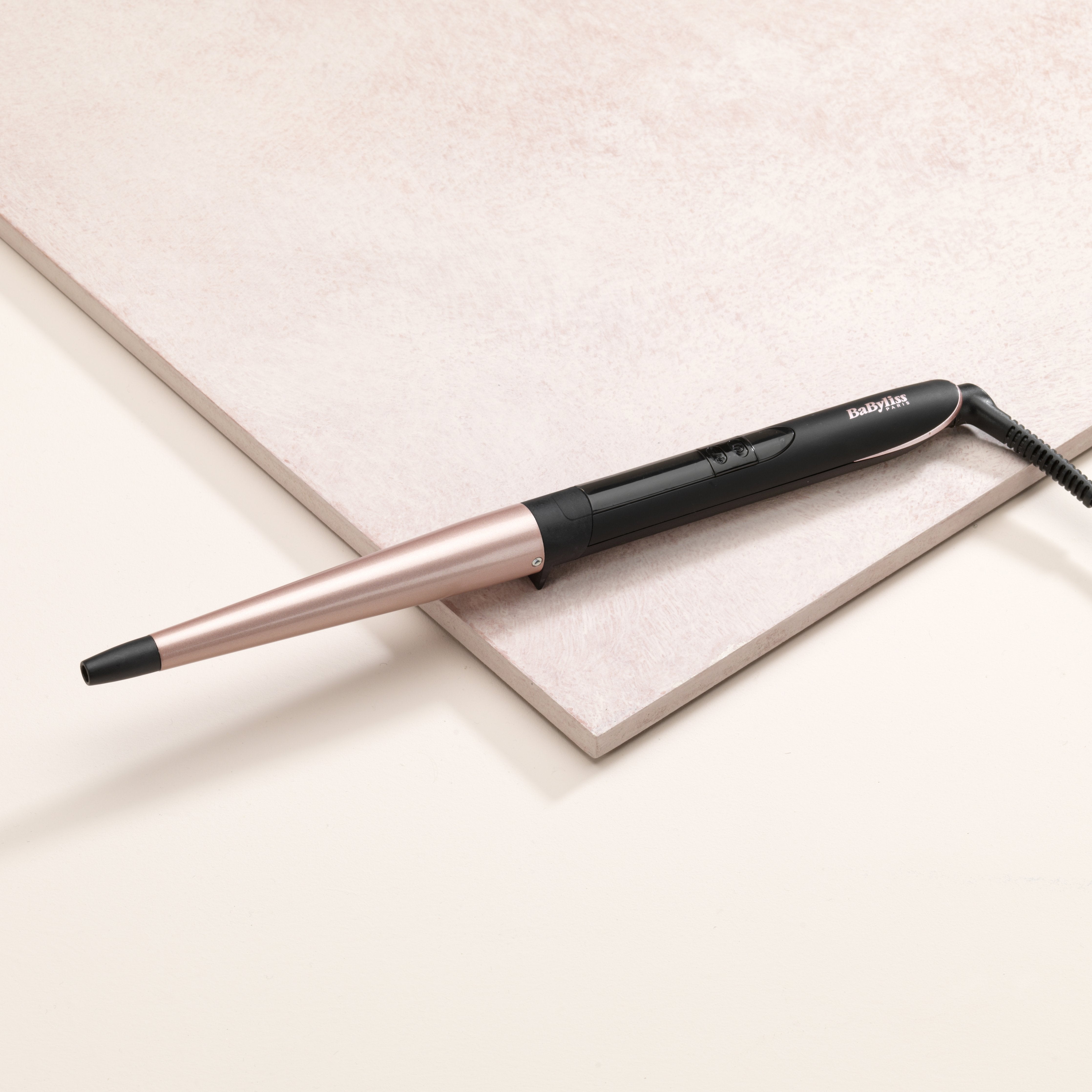 EAN 3030050153675 - BaByliss Conical Wand Rizador de pelo Caliente Negro, Rosa 2,5 m imagen 5