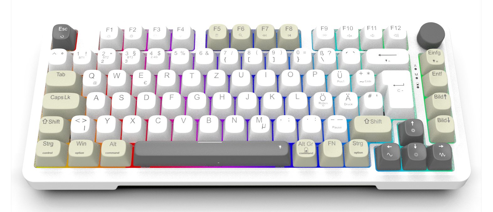 EAN 8681949016998 - Inca IKG-455 teclado Juego USB + RF Wireless + Bluetooth QWERTY Alemán Blanco imagen 1