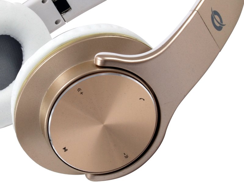 Conceptronic Auriculares Bluetooth Con Funcion Altavoz Manos Libres Reproduce Desde Microsd Color Oro