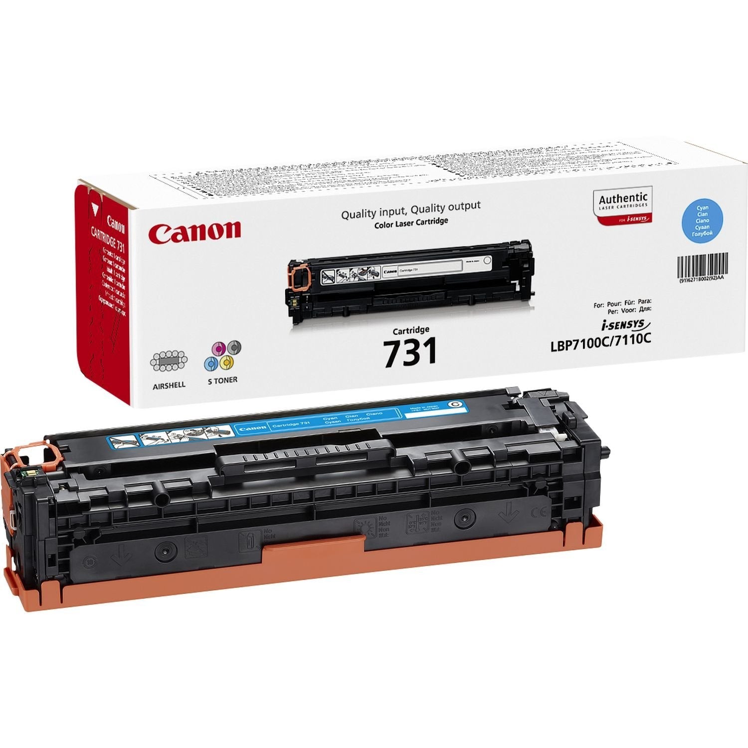 EAN 4960999904733 - Canon 731 cartucho de tóner 1 pieza(s) Original Cian imagen 1
