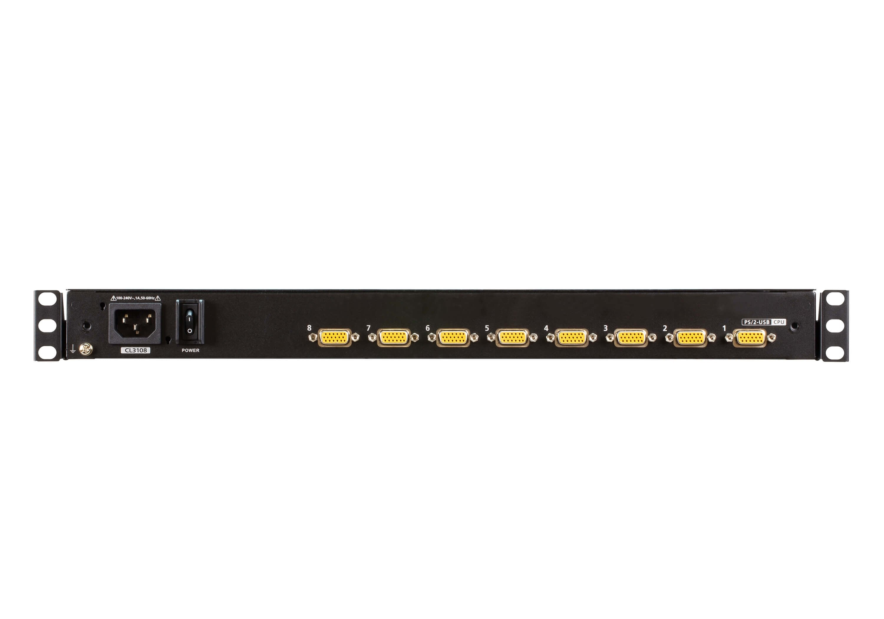 EAN 4710469344947 - ATEN CL3108 consola de rack 47 cm (18.5") 1366 x 768 Pixeles Metal, Plástico Negro 1U imagen 2