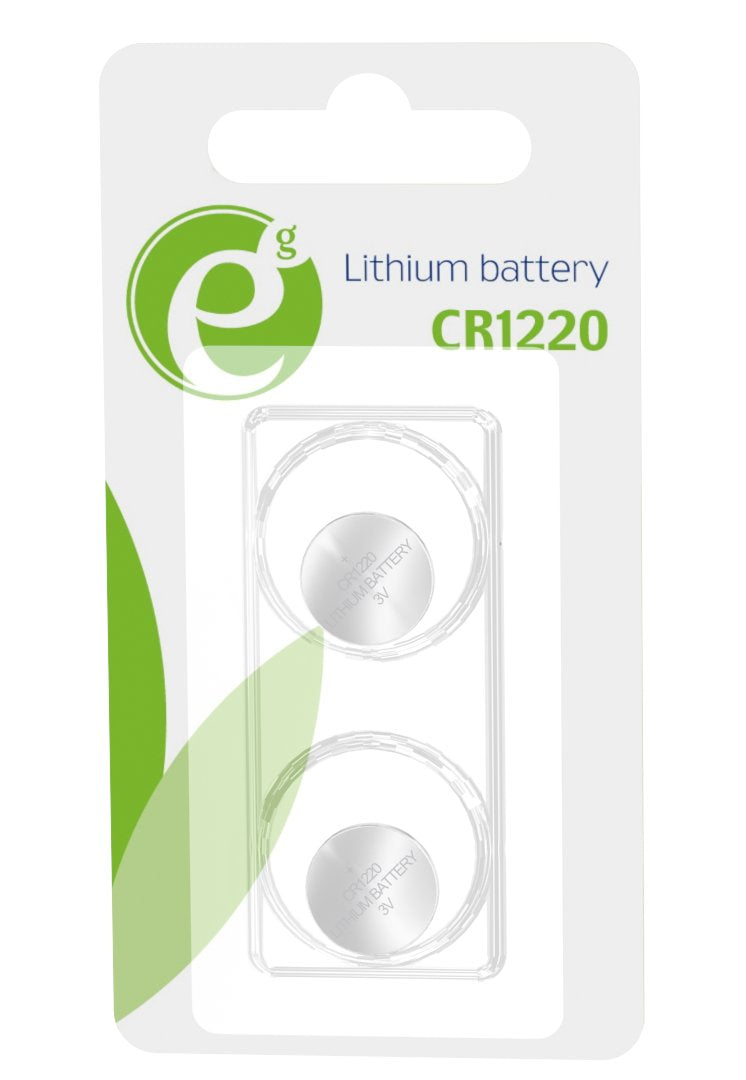 Energenie Eg-Ba-Cr1220-01 Pila De Botón Cr1220, Paquete De 2, Blister