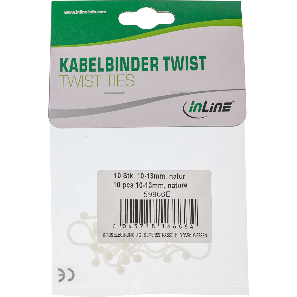 Bridas Inline 10 - 13mm Blanco 10uds