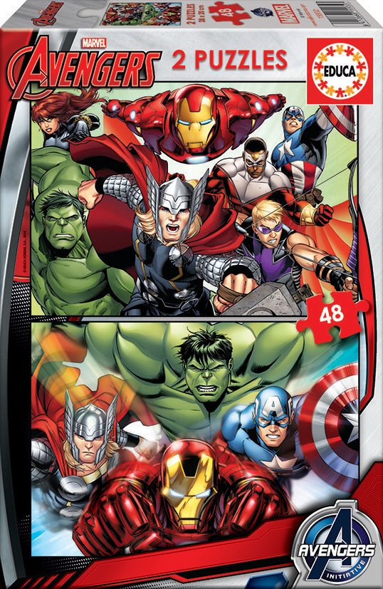 Puzzles Vengadores Avengers Marvel 2x48pzs