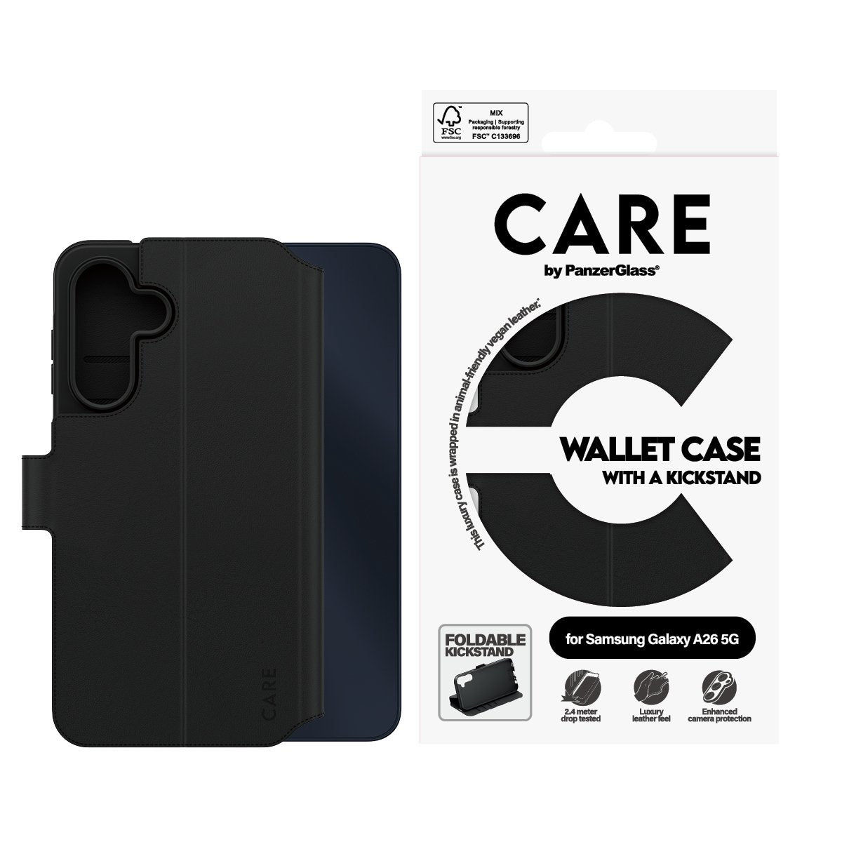 EAN 5715685016721 - PanzerGlass CARE™ by ® Wallet Case w. Kickstand Samsung Galaxy A26 5G funda para teléfono móvil 17 cm (6. imagen 3