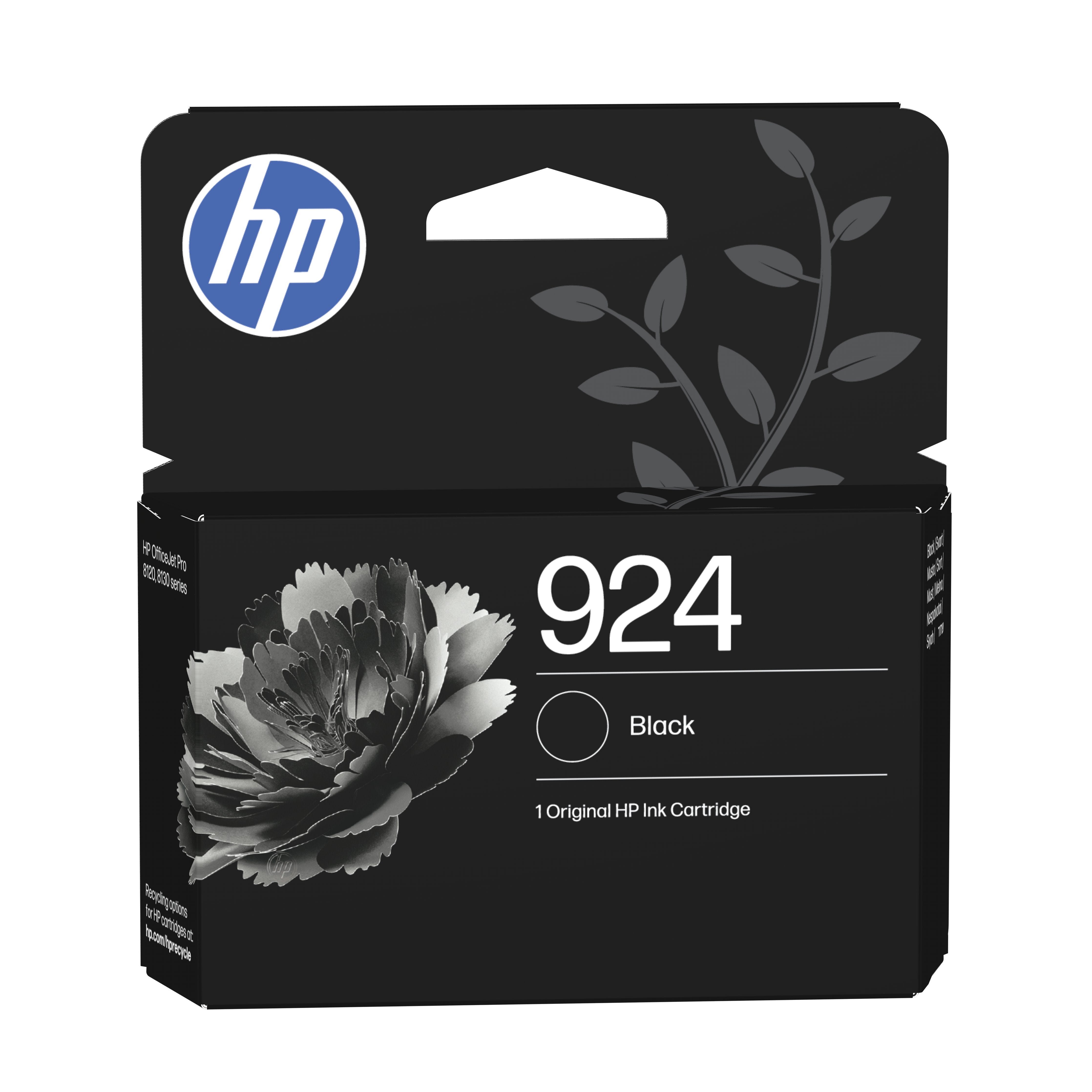 EAN 0199764687401 - HP 924 Black Original Ink Cartridge cartucho de tinta 1 pieza(s) Rendimiento estándar imagen 1