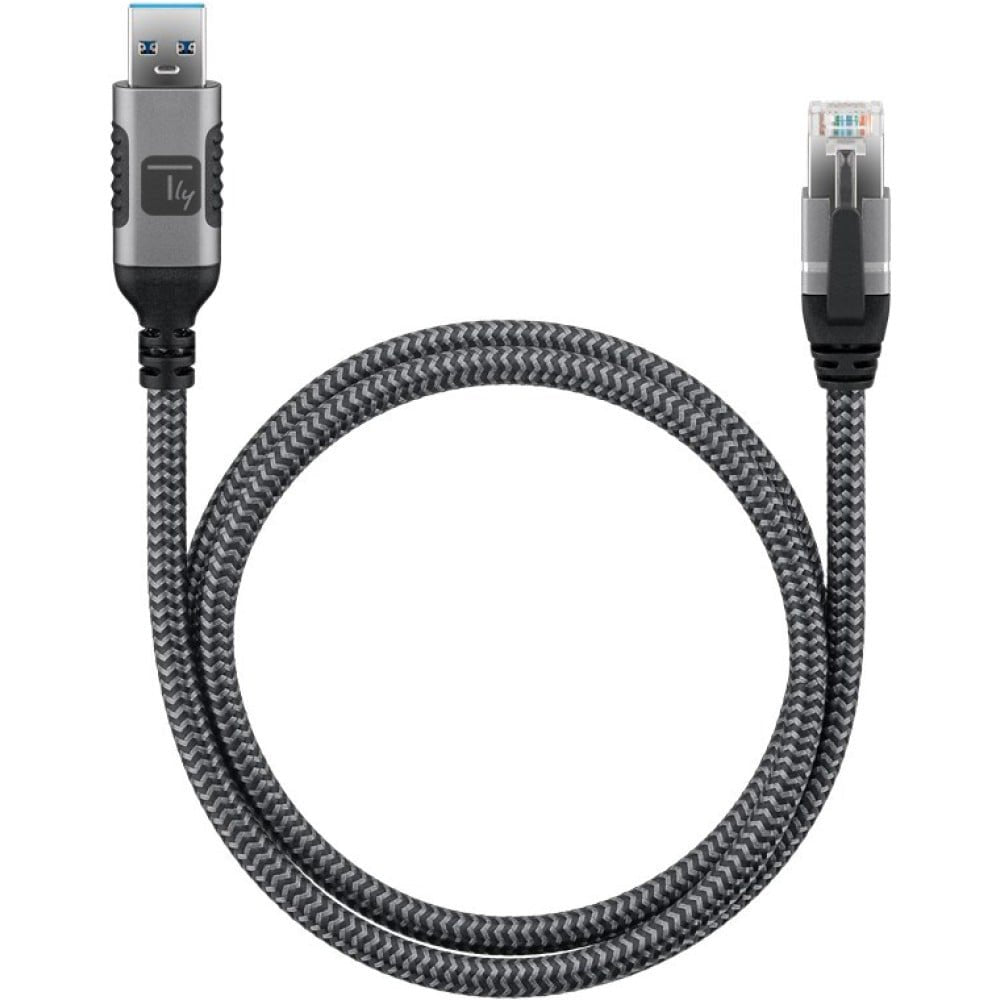 EAN 8059018369656 - Techly ICOC U3A-RJ45-010 cable de red Negro, Plata 1 m Cat6 F/UTP (FTP) imagen 2
