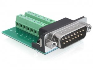 Delock Adaptador Sub-D 15 Pin Gameport Macho > Terminalblock 16 Pin