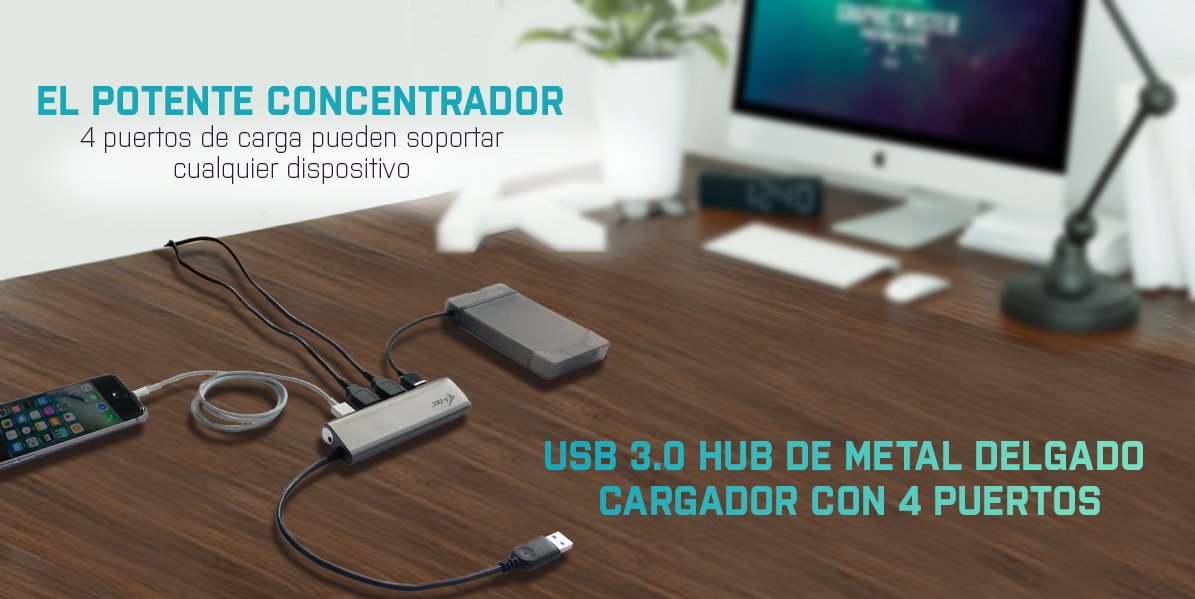 EAN 8595611701092 - i-tec Metal U3HUB448 hub de interfaz USB 3.2 Gen 1 (3.1 Gen 1) Type-A 5000 Mbit/s Gris imagen 8