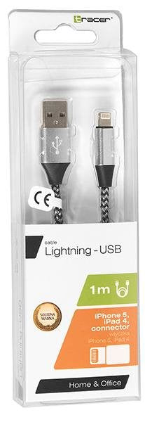 Cable Tracer Usb 2.0 Iphone Am - Lightning 1,0m Black And Silver