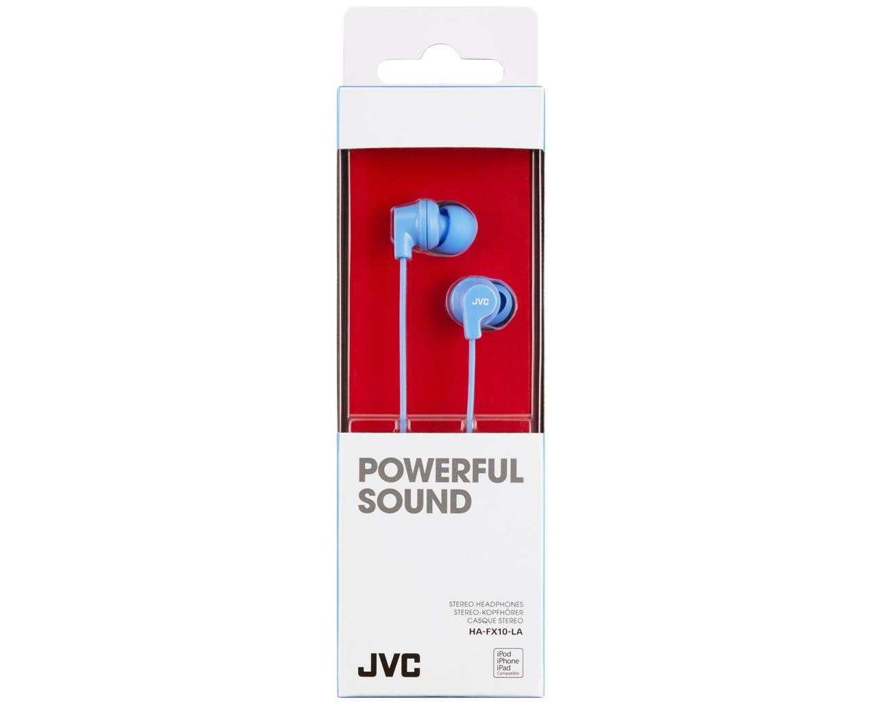Jvc Ha-Fx10 Auriculares In Ear Cable Slim Y Conector Jack 3.5. Color Azul