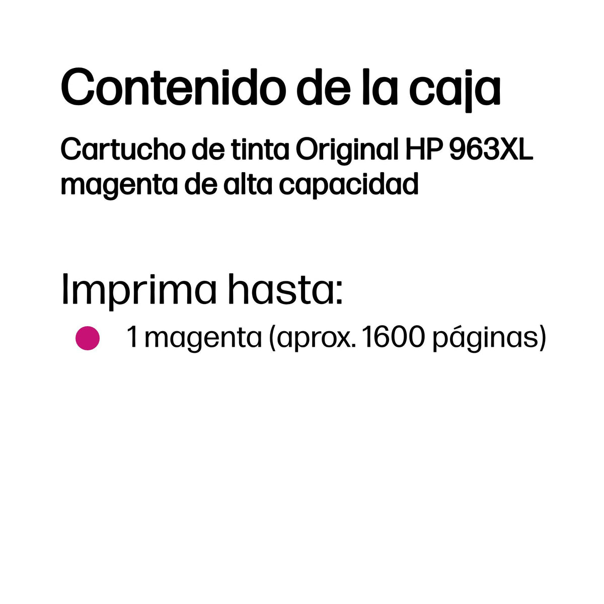EAN 199764686350 - HP 963XL High Yield Magenta Original Ink Cartridge cartucho de tinta 1 pieza(s) Alto rendimiento (XL) imagen 3