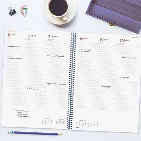 EAN 8422952409175 - Finocam 742041026 agenda Agenda diaria Azul imagen 3