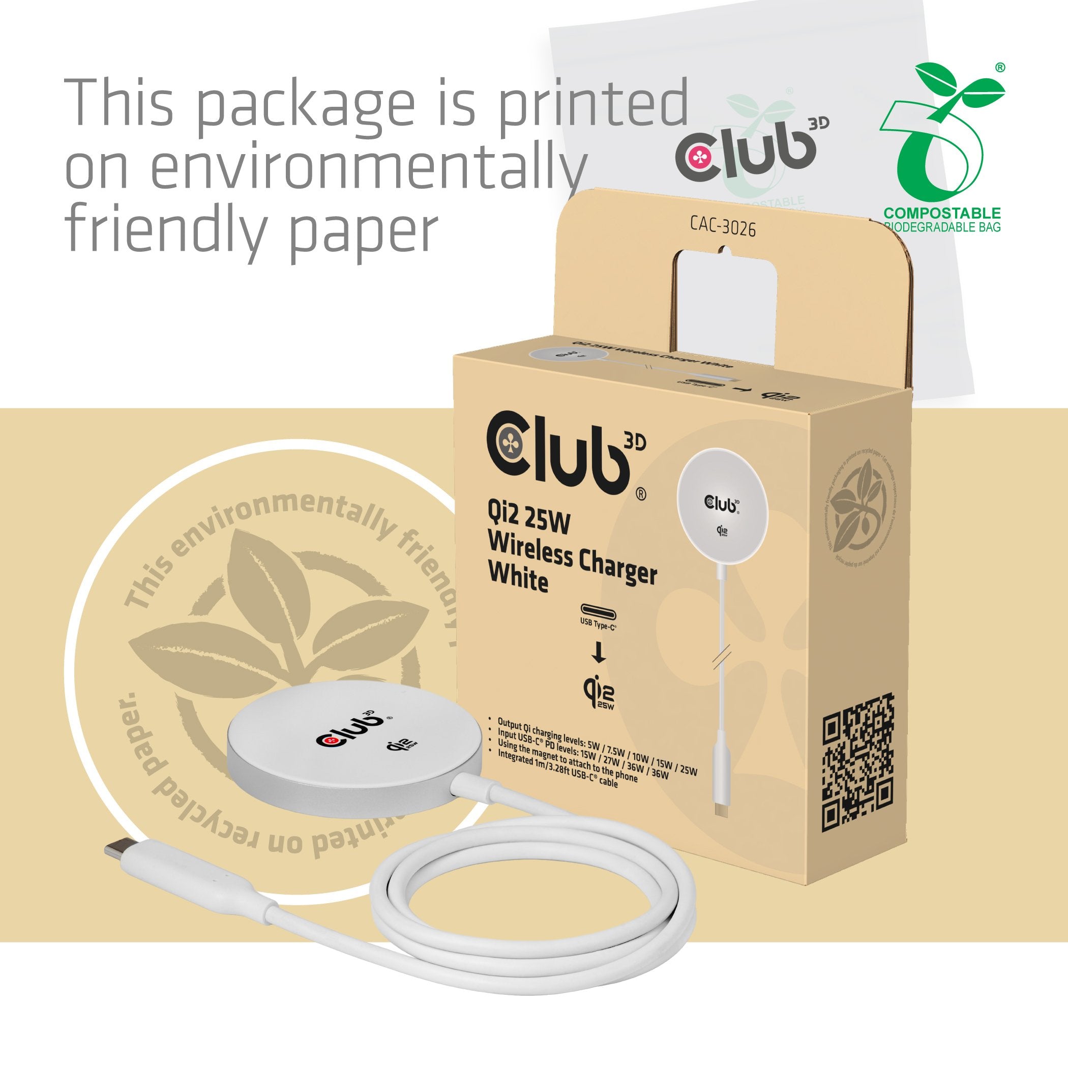 EAN 8719214473686 - CLUB3D CAC-3026 cargador de dispositivo móvil Teléfono móvil, Smartphone, Reloj inteligente, Teléfono USB imagen 9