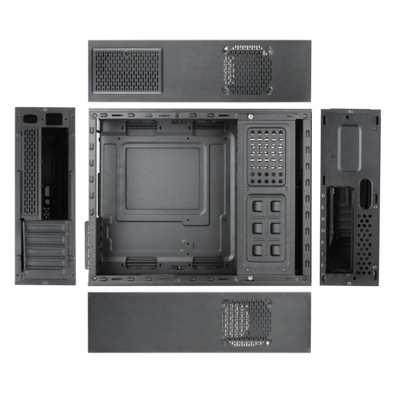 Tooq Caja Micro Atx, Mini Itx Slim - Fuente De Alimentacion 500w - 1x Hdd3,5 + 1x Sdd2,5 + 1x Hdd5.25 - Usb-2.0, Usb