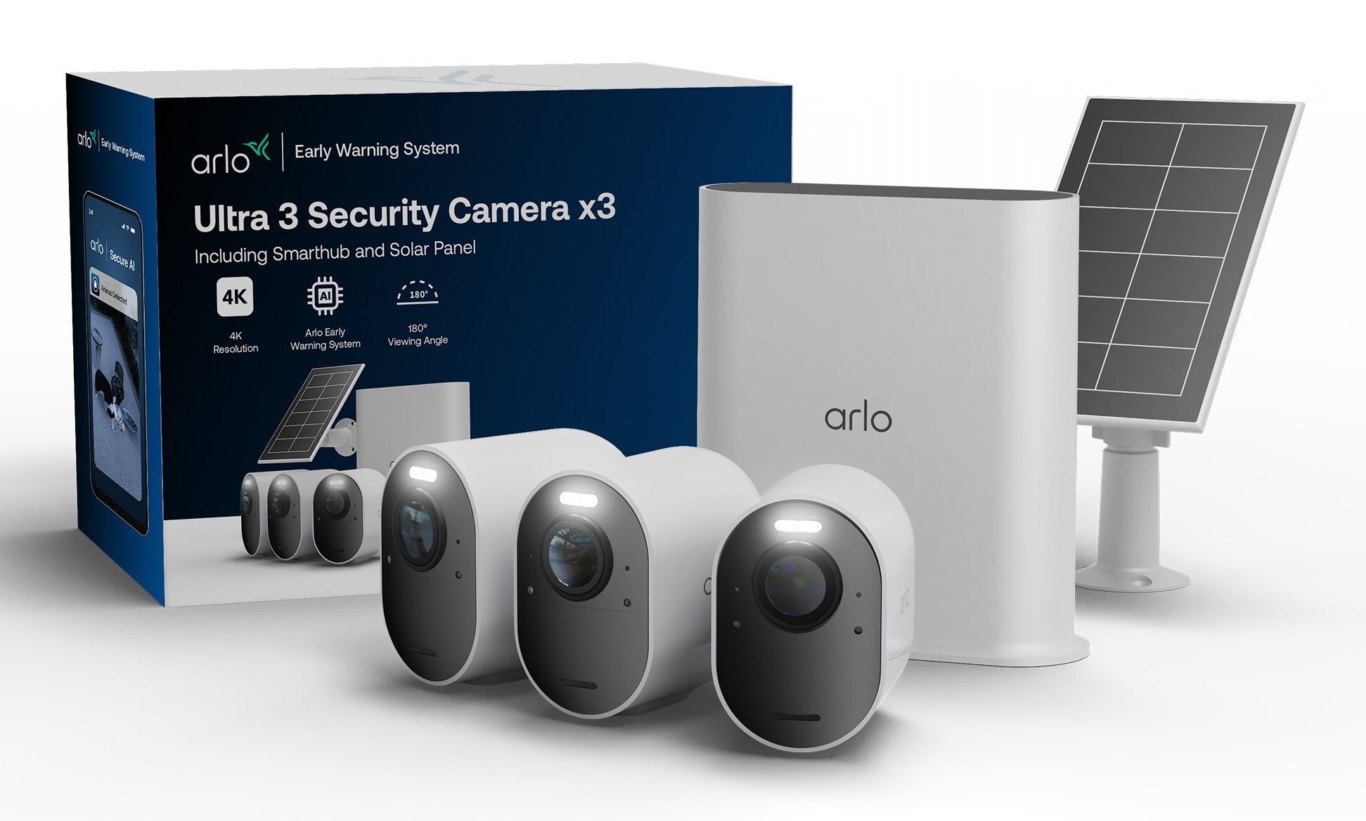 EAN 0193108152976 - Arlo Ultra 3 Security Camera 3-cam kit + Solar Panel Cámara de seguridad IP Exterior 3840 x 2160 Pixeles imagen 1
