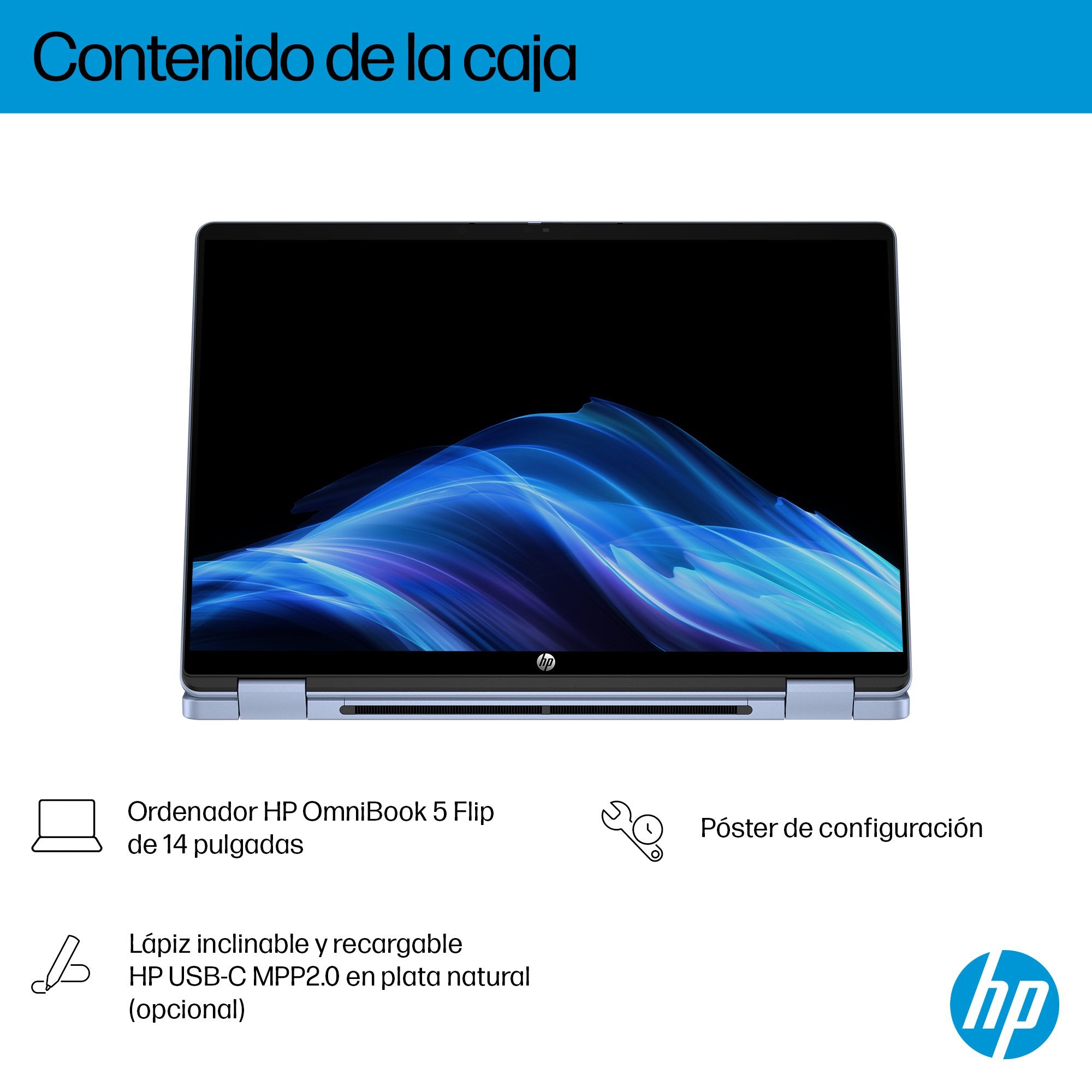 EAN 199896062473 - HP OmniBook 5 Flip 2-in-1 Laptop 14-fp0055ns Intel Core 5 120U 35,6 cm (14") Pantalla táctil 2K 16 GB LPDD imagen 4