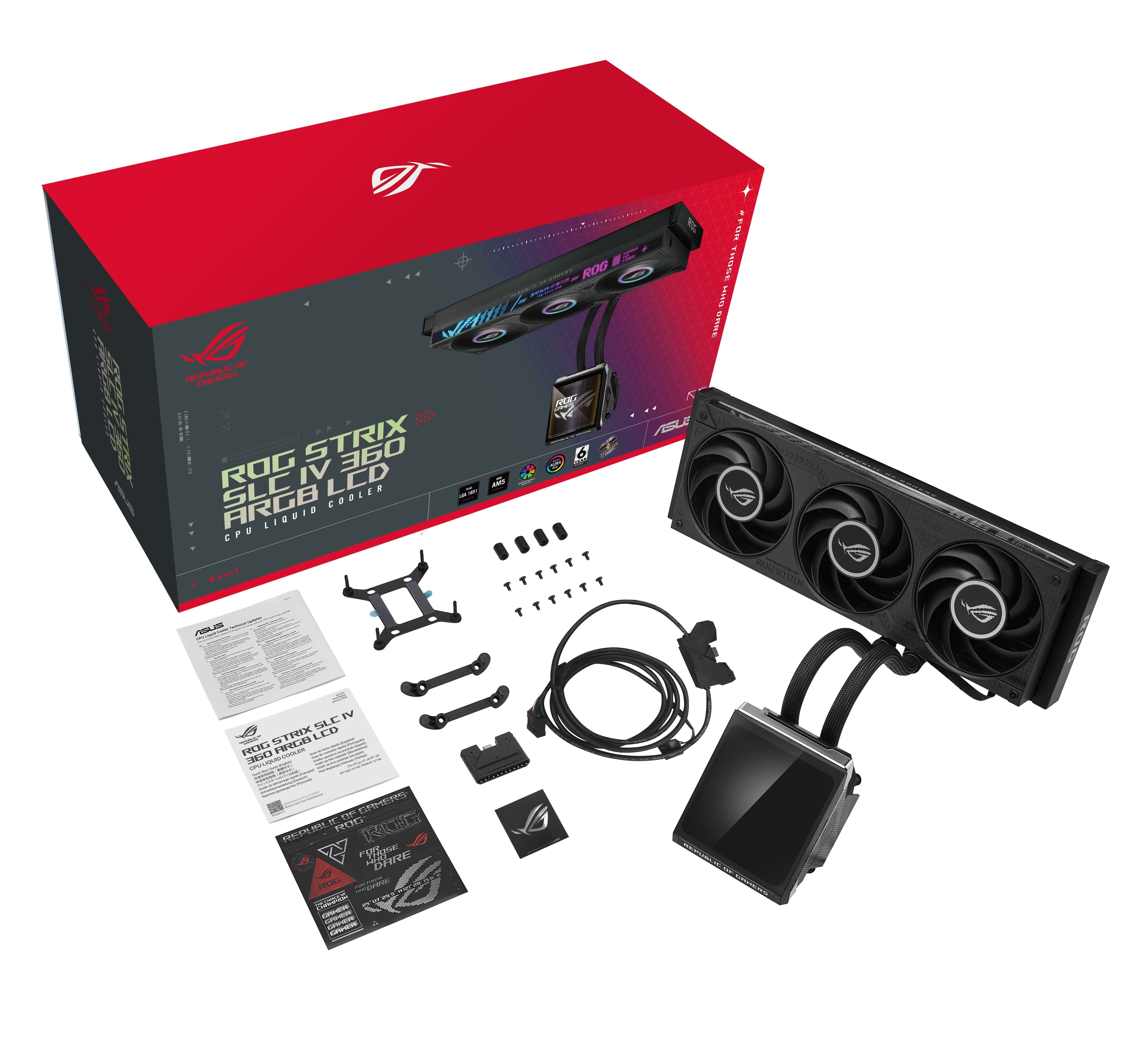 Refrigeración Liquida Cpu Asus Rog Mrix Slc Iv 360 Argb Lcd Negro