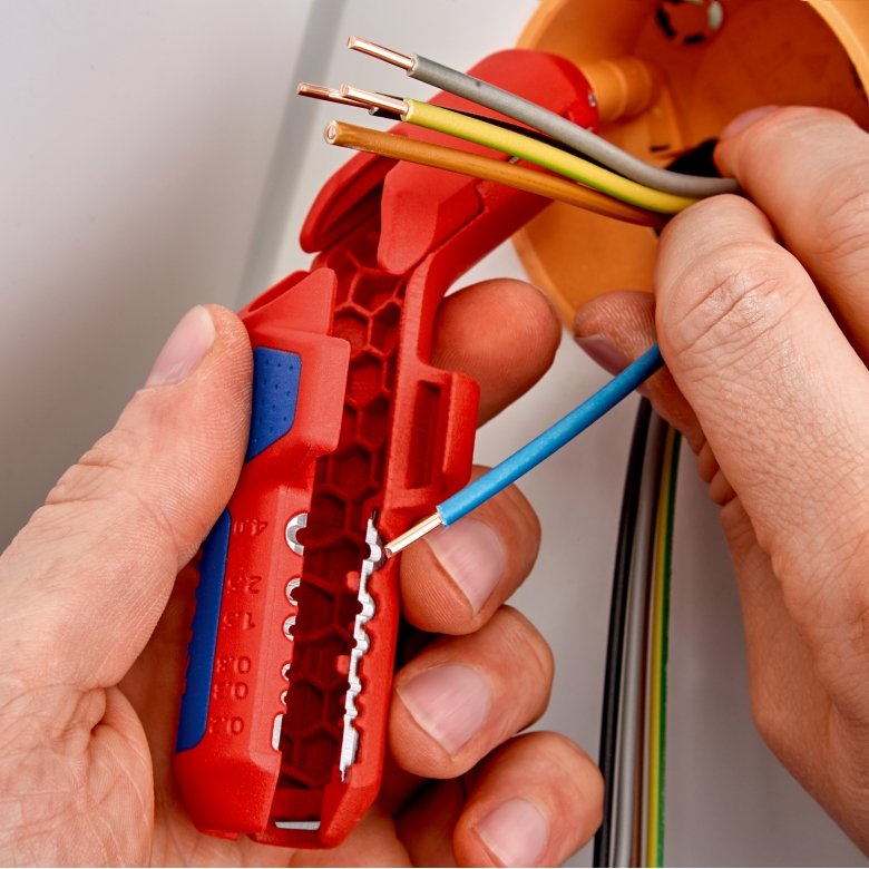 EAN 4003773082910 - Knipex ErgoStrip pelacable Azul, Rojo imagen 17