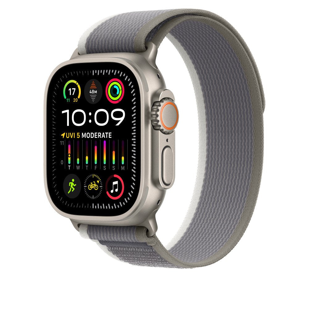 Correa Apple Watch 49mm Green/Gray Trail Loop - S/M