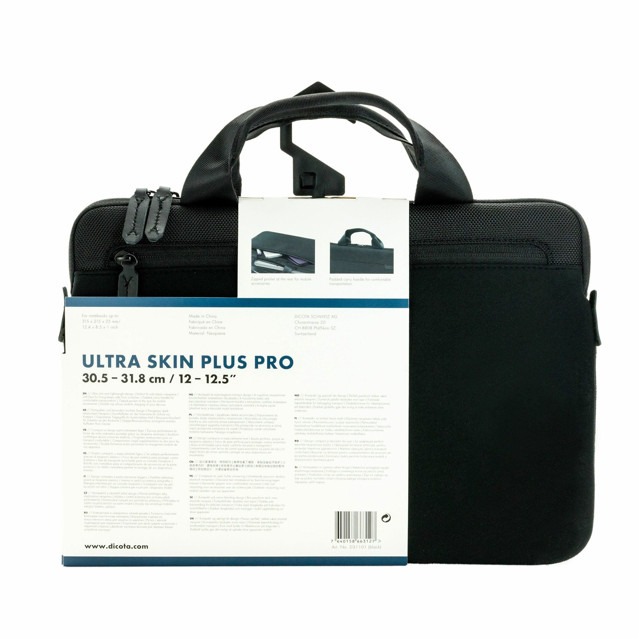 EAN 7640158663127 - DICOTA Ultra Skin Plus PRO 31,8 cm (12.5") Maletín Negro imagen 9