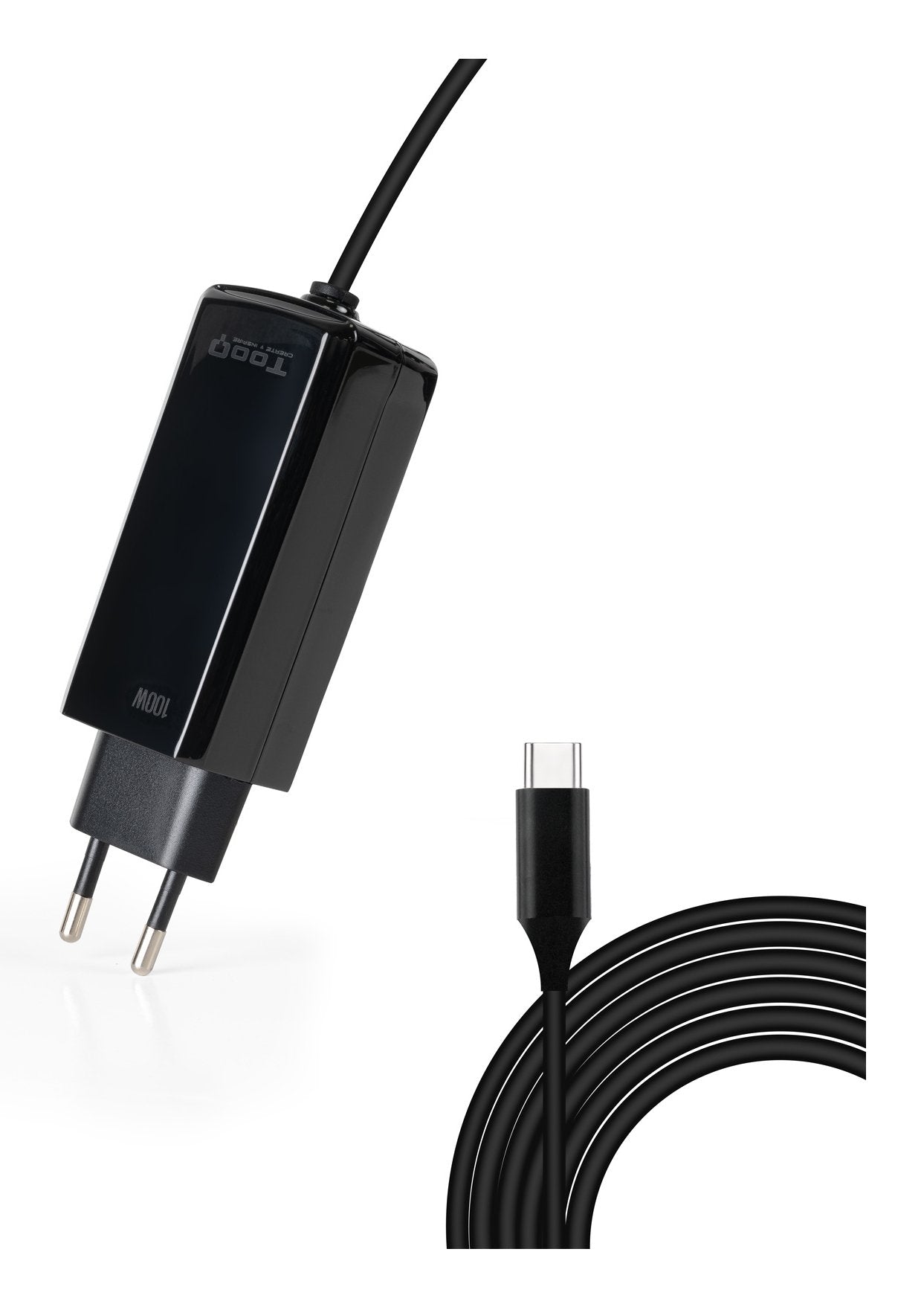 Cargador Portátil Gan Usb-C Pd 100w, Cúbico Negro