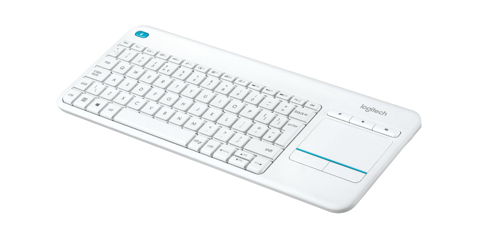 Teclado Español Logitech K400 Plus Tv Rf Inalámbrico Qwerty Blanco