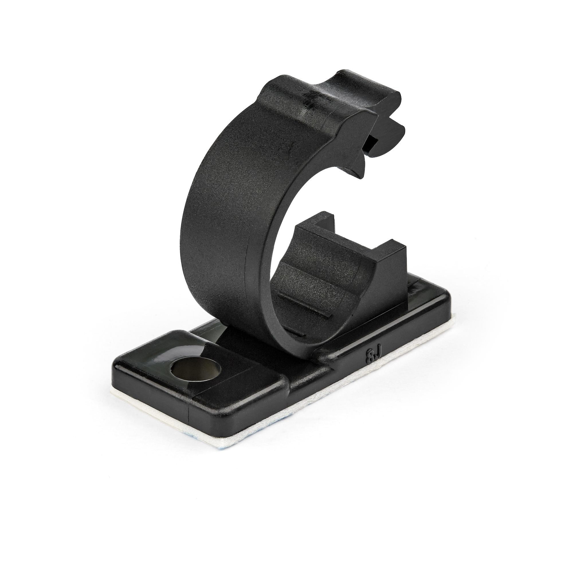 Startech.Com 100 Clips De Gestión De Cableado Adhesivos Negro Organizador De Cableado Para Escritorios/Oficinas Mordaza De Nylon Autoadhesiva Con Clasificación Contra Fuego Ul/94v-2 (Cbmcc2) Clips Para Cables Negro Conforme A La Taa (Paquet
