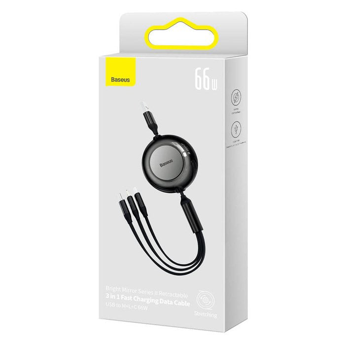 EAN 6932172609092 - Baseus CAMJ010101 cable USB USB 2.0 1,1 m USB A USB C/Micro-USB B/Lightning 0,48 Gbit/s 66 W Negro imagen 3