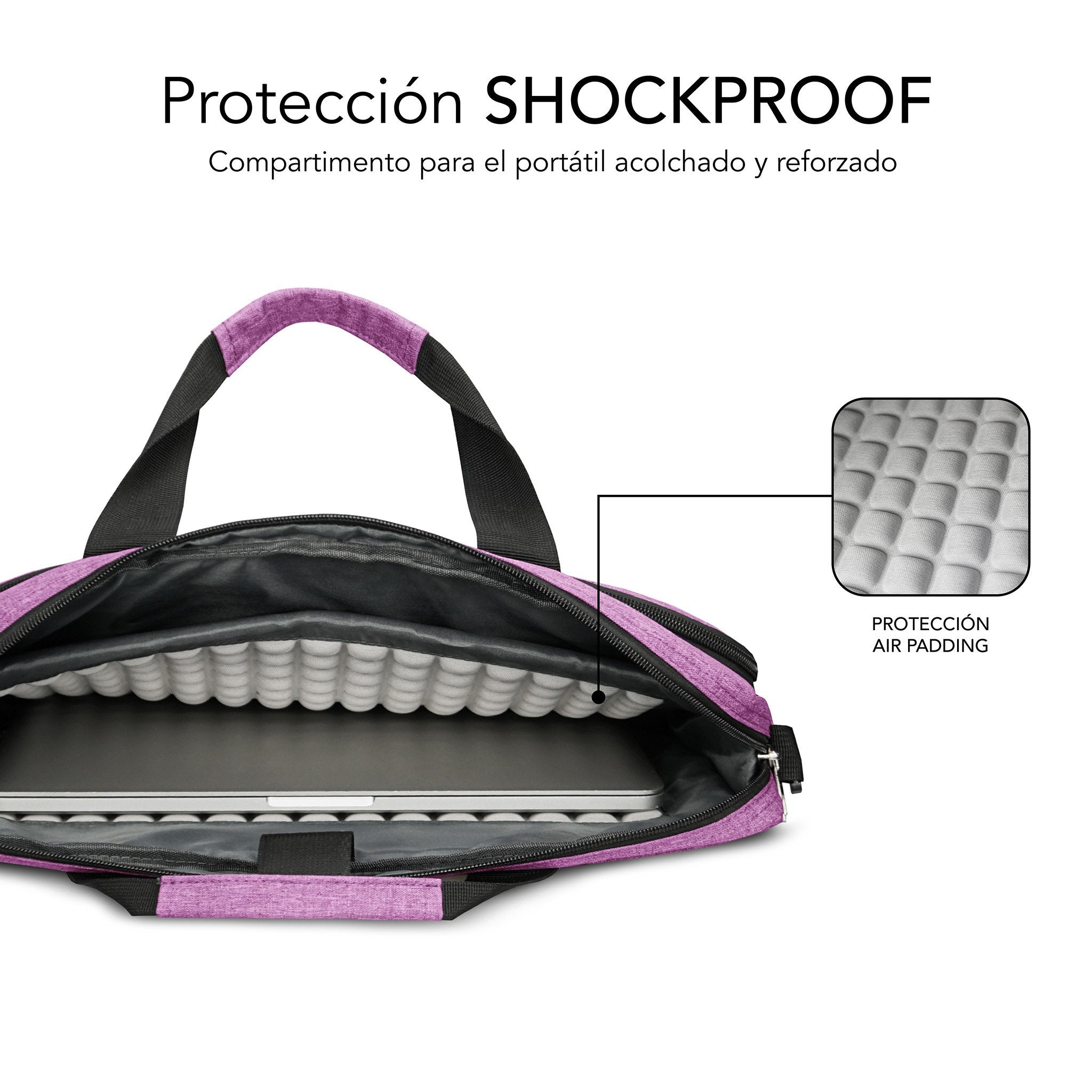 EAN 8436586743420 - SUBBLIM SUBLB-4APLB12 maletines para portátil 39,6 cm (15.6") Maletín Toploader Azul imagen 4