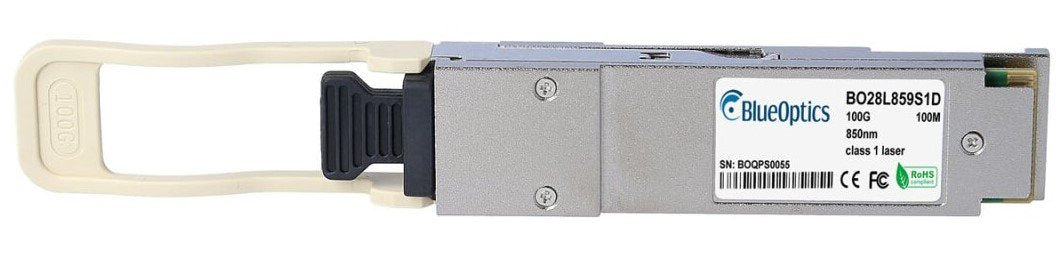 Blueoptics Qsfp28 100g 100gbase-Sr4 850nm 100m Mpo Mmf Transceiver( Qsfp-100g-Sr4-Al )