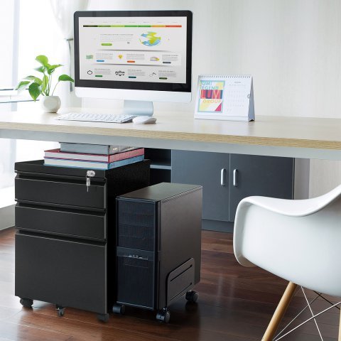 EAN 5902211113690 - Maclean MC-850 cajonera para oficina Negro Metal imagen 2