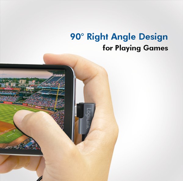 Cable De 3,00m Usb-Pd 2.0 0,48 Gbit/S Pd100w Usb-C Macho 90º A Usb-C Macho Negro E-Mark Carga Y Datos