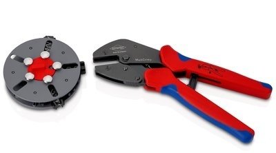 EAN 4003773092599 - Knipex 97 33 03 crimpadora Herramienta para prensar Azul, Rojo imagen 1