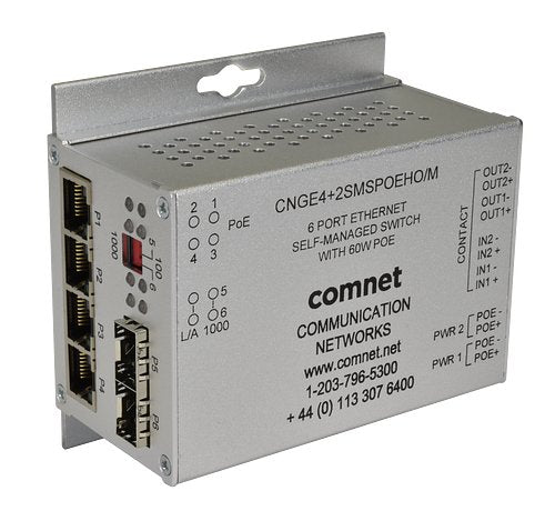 EAN 0845770016314 - ComNet CNGE4+2SMSPOE/M switch Gestionado Gigabit Ethernet (10/100/1000) Energía sobre Ethernet (PoE) Mont imagen 1