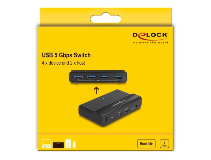 Delock Usb 5 Gbps Switch 4 X Dispositivo Y 2 X Host